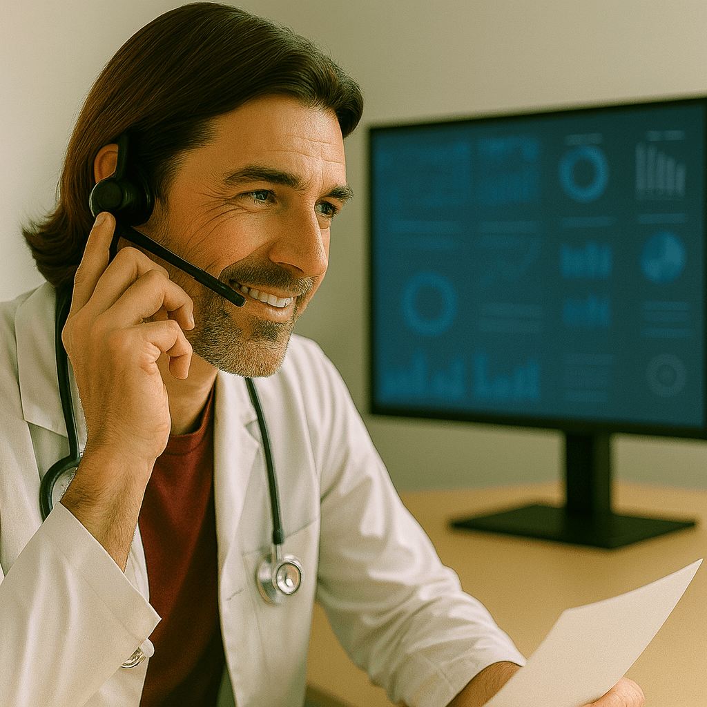 Symbol Arztgespräch – Telefon/Kamera